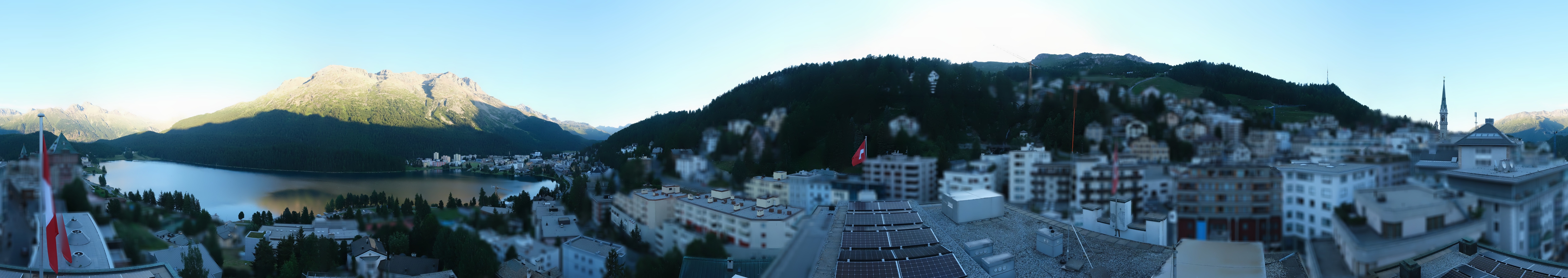 Archived image Webcam St. Moritz village II View from Hotel Schweizerhof towards St. Moritz Bad