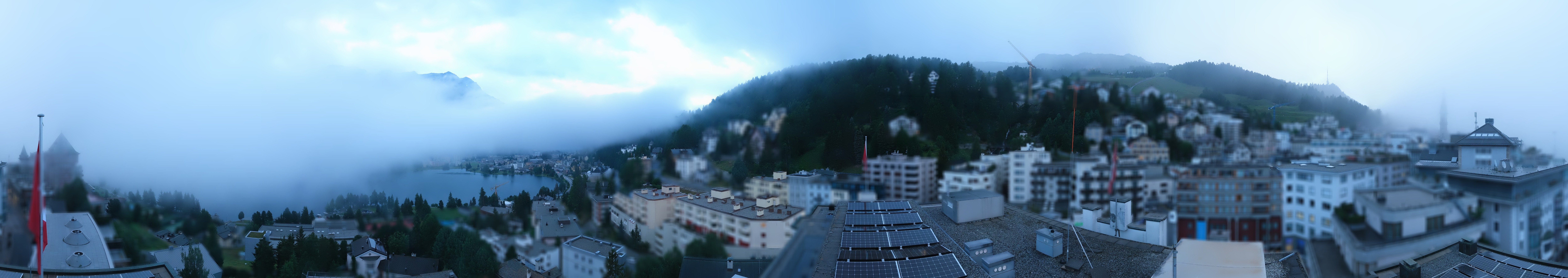 Archived image Webcam St. Moritz village II View from Hotel Schweizerhof towards St. Moritz Bad