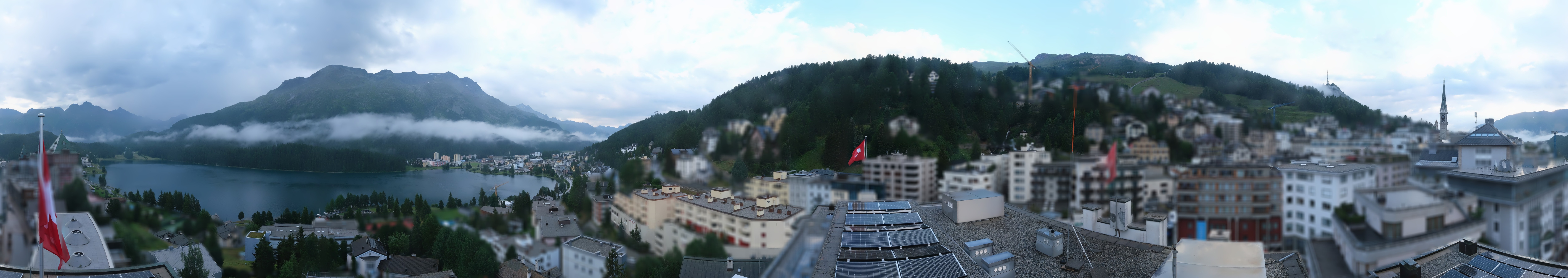 Archived image Webcam St. Moritz village II View from Hotel Schweizerhof towards St. Moritz Bad