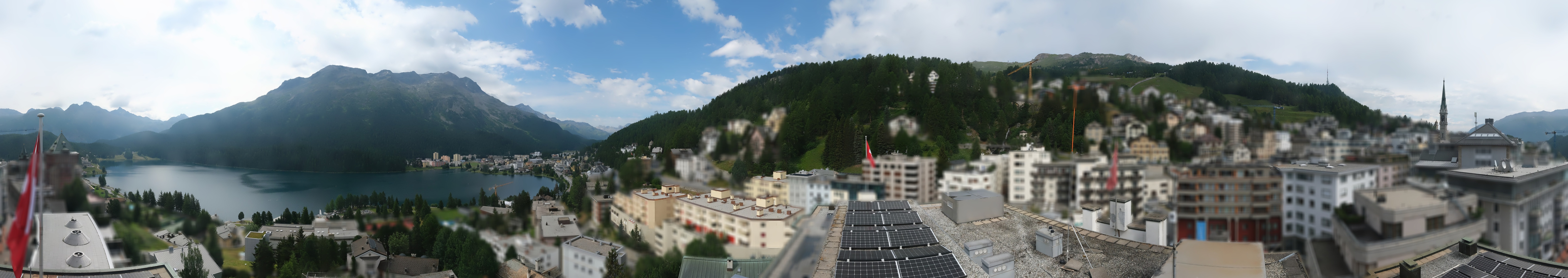 Archived image Webcam St. Moritz village II View from Hotel Schweizerhof towards St. Moritz Bad