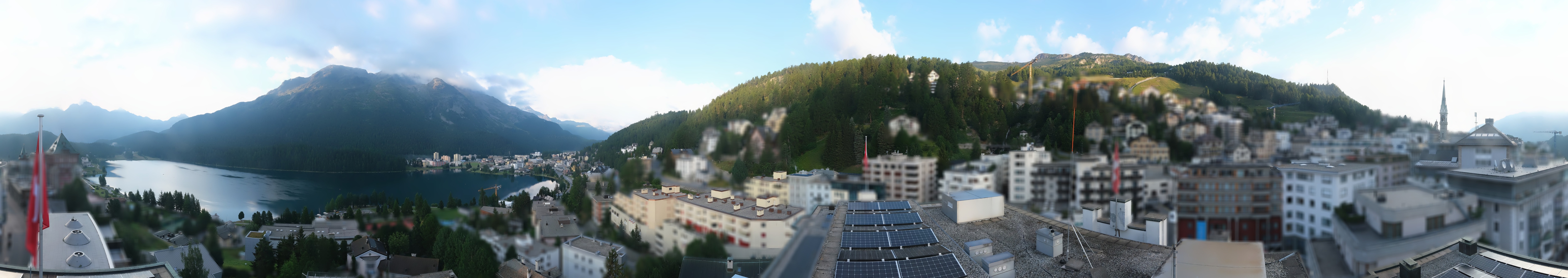 Archiv Foto Webcam St. Moritz Dorf II Ausblick Hotel Schweizerhof Richtung St. Moritz Bad