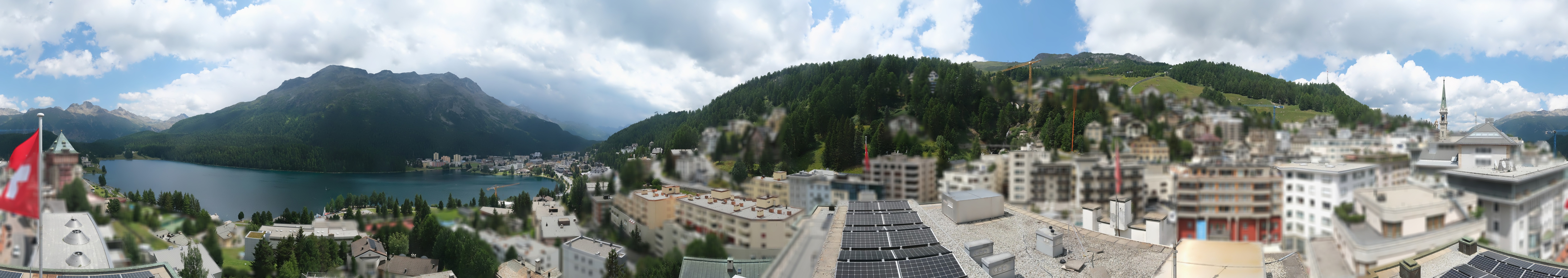 Archiv Foto Webcam St. Moritz Dorf II Ausblick Hotel Schweizerhof Richtung St. Moritz Bad