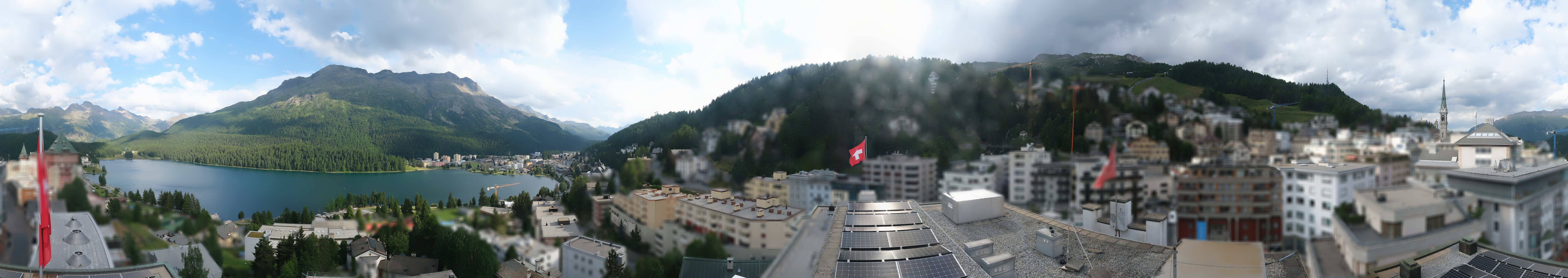 Archiv Foto Webcam St. Moritz Dorf II Ausblick Hotel Schweizerhof Richtung St. Moritz Bad