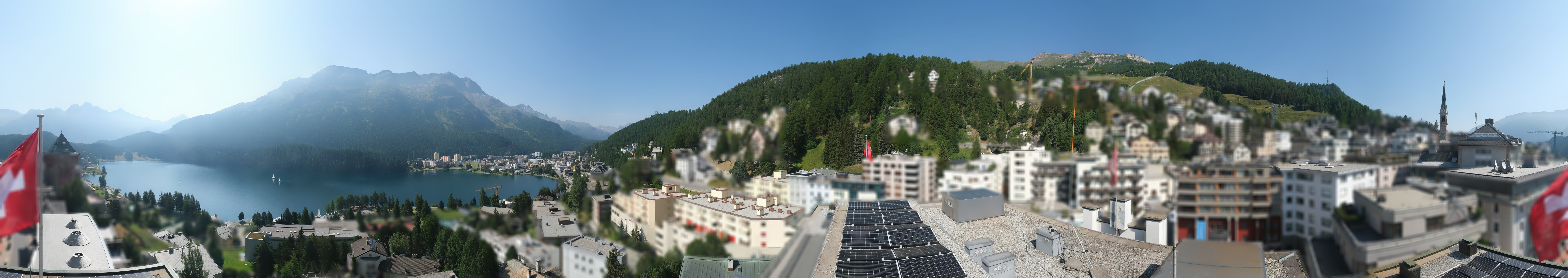 Archiv Foto Webcam St. Moritz Dorf II Ausblick Hotel Schweizerhof Richtung St. Moritz Bad