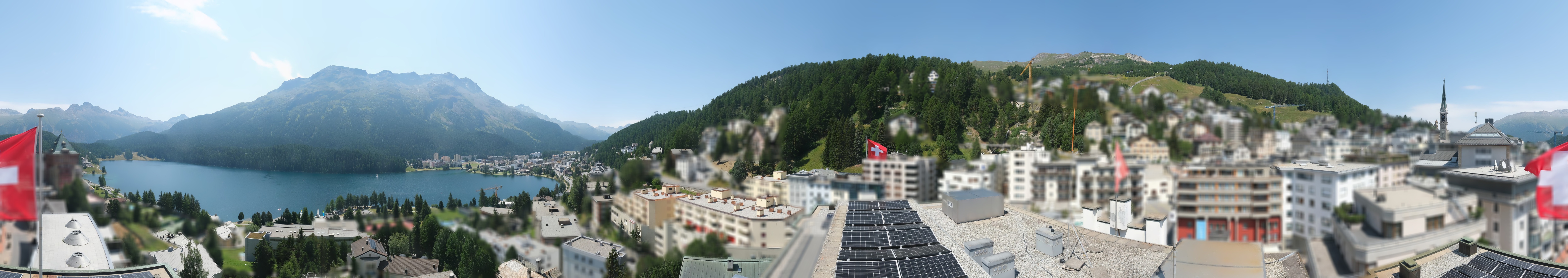 Archiv Foto Webcam St. Moritz Dorf II Ausblick Hotel Schweizerhof Richtung St. Moritz Bad
