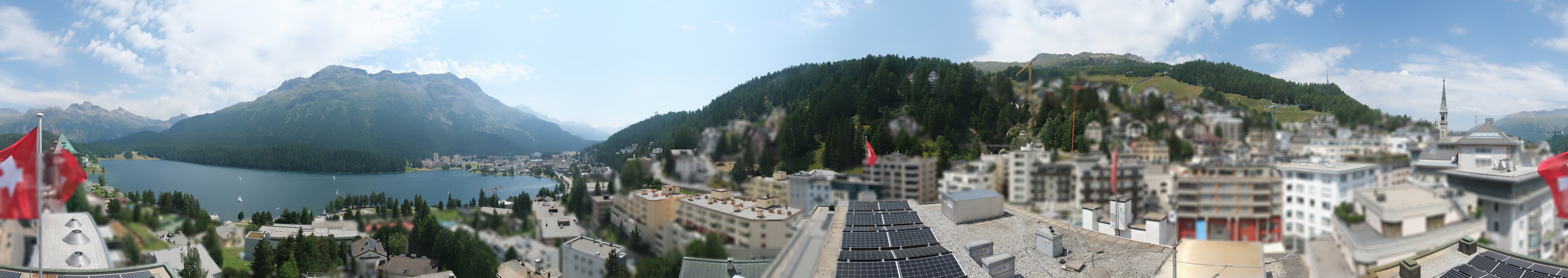 Archiv Foto Webcam St. Moritz Dorf II Ausblick Hotel Schweizerhof Richtung St. Moritz Bad