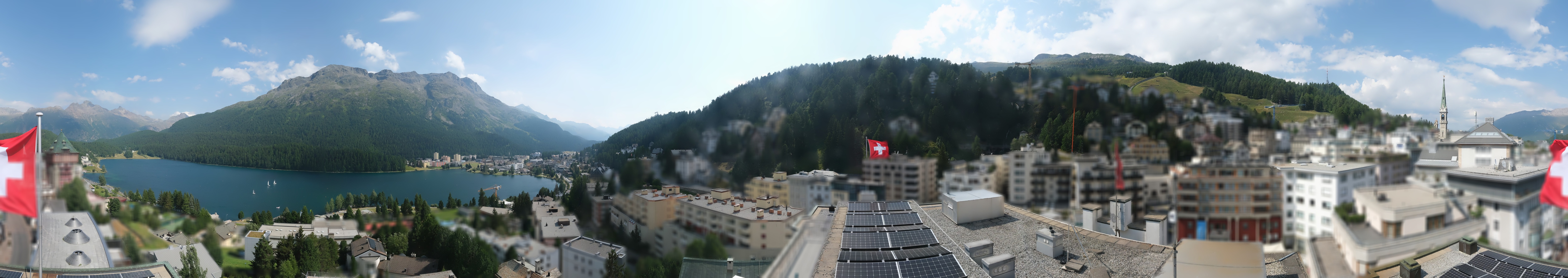 Archiv Foto Webcam St. Moritz Dorf II Ausblick Hotel Schweizerhof Richtung St. Moritz Bad