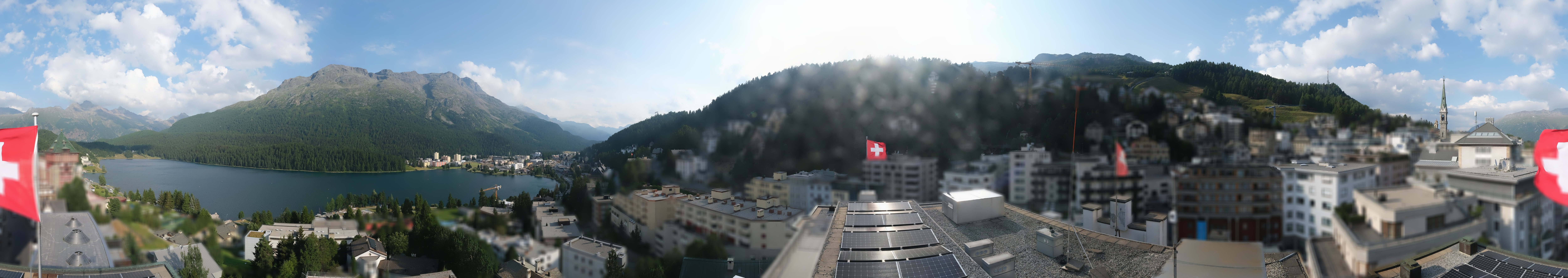 Archiv Foto Webcam St. Moritz Dorf II Ausblick Hotel Schweizerhof Richtung St. Moritz Bad