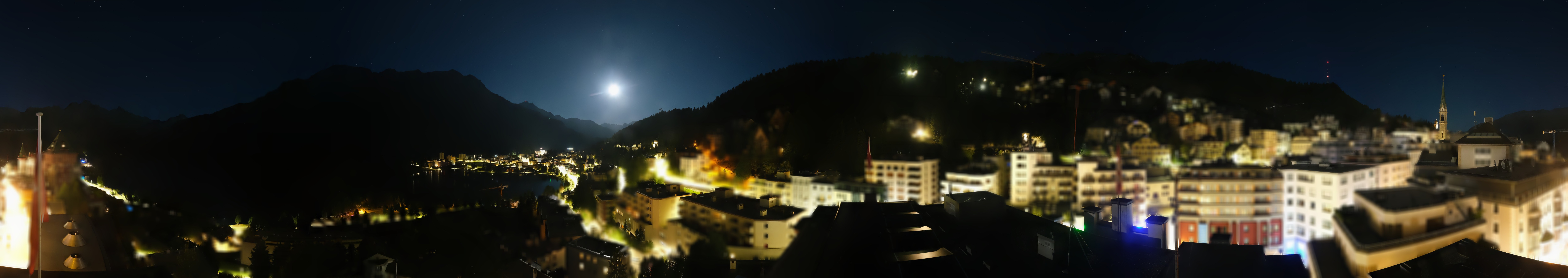 Archiv Foto Webcam St. Moritz Dorf II Ausblick Hotel Schweizerhof Richtung St. Moritz Bad