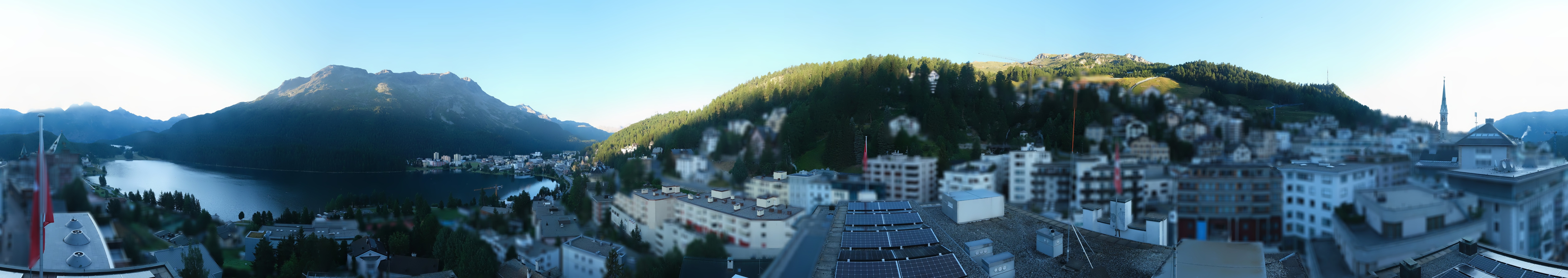 Archived image Webcam St. Moritz village II View from Hotel Schweizerhof towards St. Moritz Bad