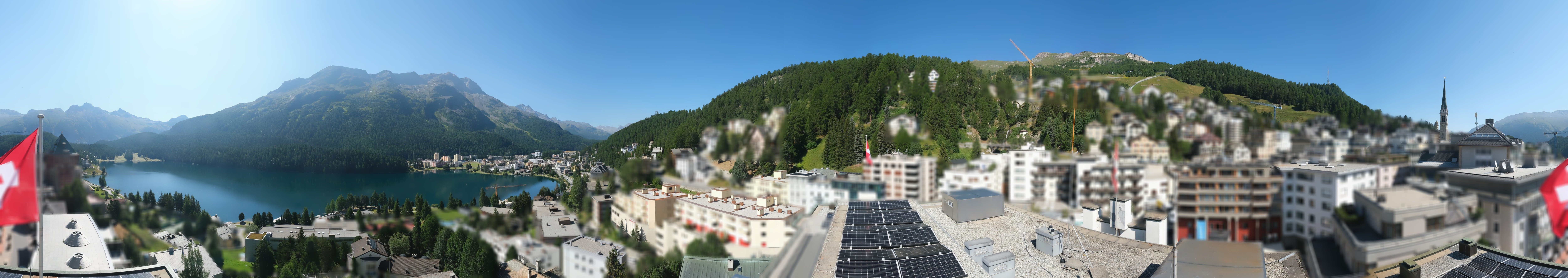 Archived image Webcam St. Moritz village II View from Hotel Schweizerhof towards St. Moritz Bad