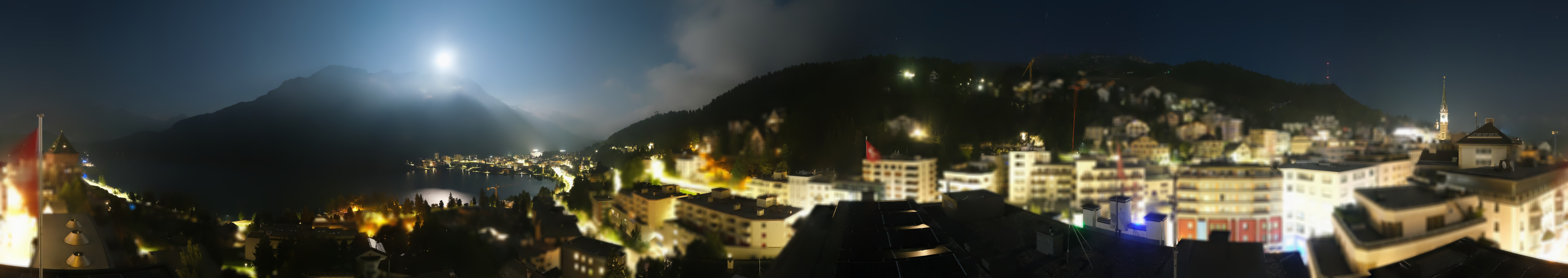 Archiv Foto Webcam St. Moritz Dorf II Ausblick Hotel Schweizerhof Richtung St. Moritz Bad