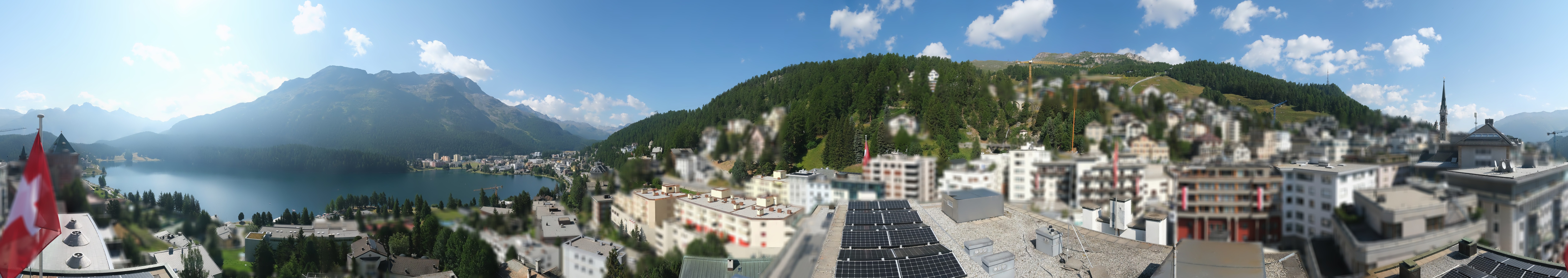 Archiv Foto Webcam St. Moritz Dorf II Ausblick Hotel Schweizerhof Richtung St. Moritz Bad