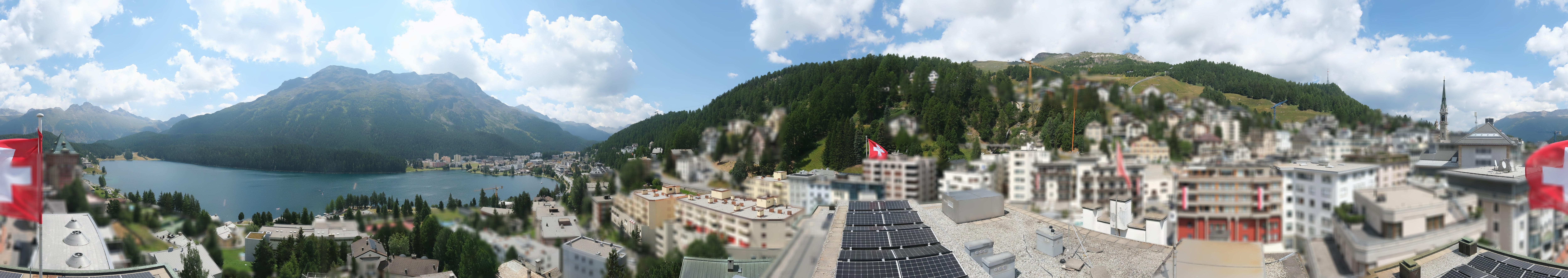 Archiv Foto Webcam St. Moritz Dorf II Ausblick Hotel Schweizerhof Richtung St. Moritz Bad