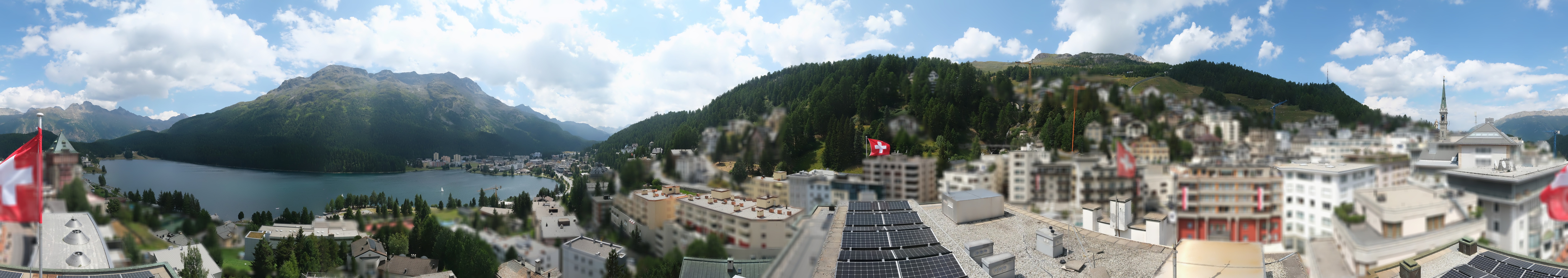 Archiv Foto Webcam St. Moritz Dorf II Ausblick Hotel Schweizerhof Richtung St. Moritz Bad