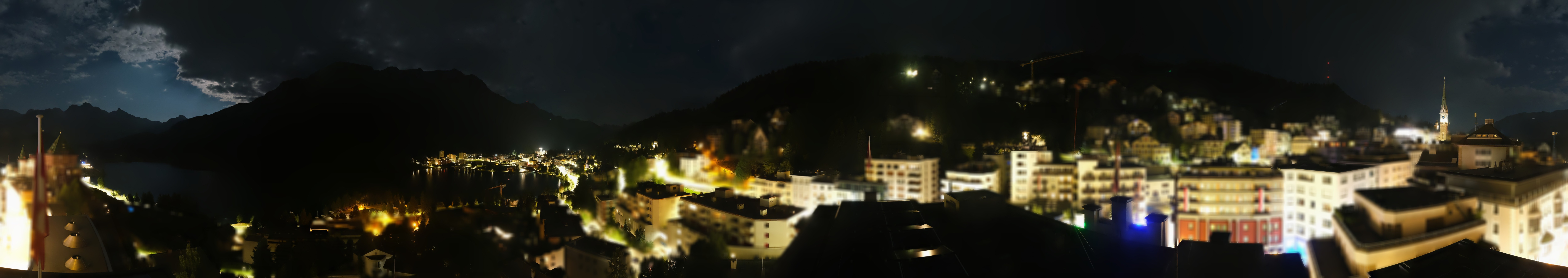 Archived image Webcam St. Moritz village II View from Hotel Schweizerhof towards St. Moritz Bad