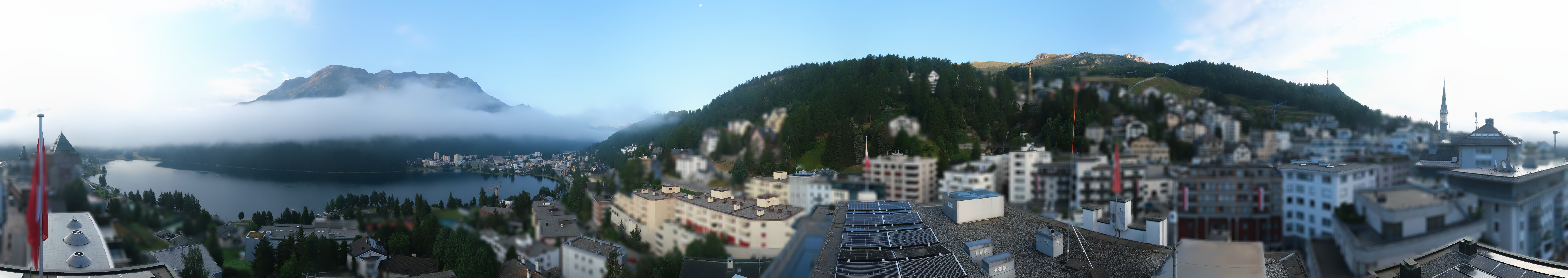 Archived image Webcam St. Moritz village II View from Hotel Schweizerhof towards St. Moritz Bad