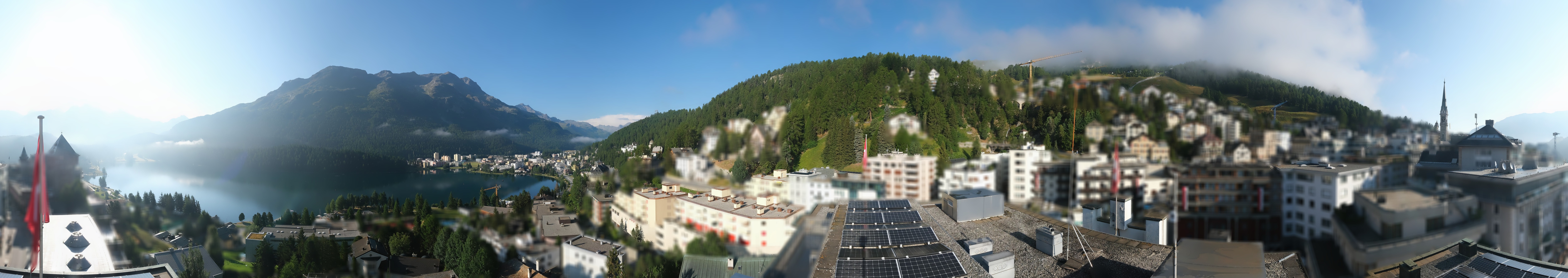 Archived image Webcam St. Moritz village II View from Hotel Schweizerhof towards St. Moritz Bad