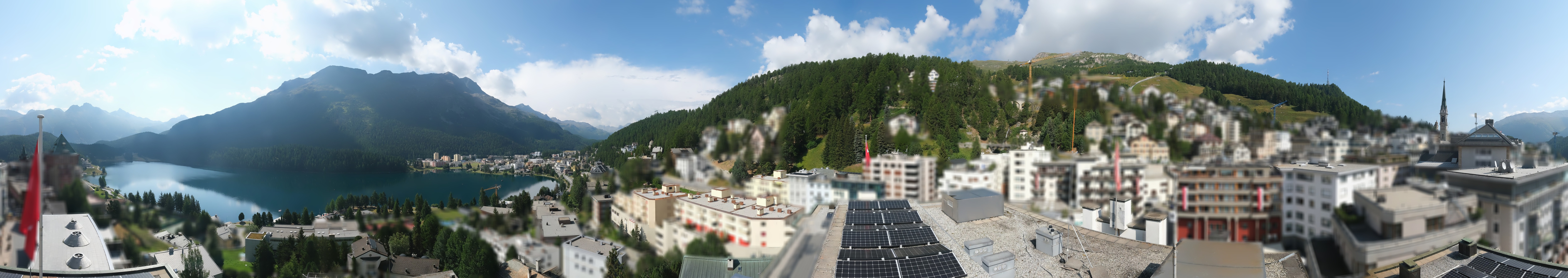Archived image Webcam St. Moritz village II View from Hotel Schweizerhof towards St. Moritz Bad