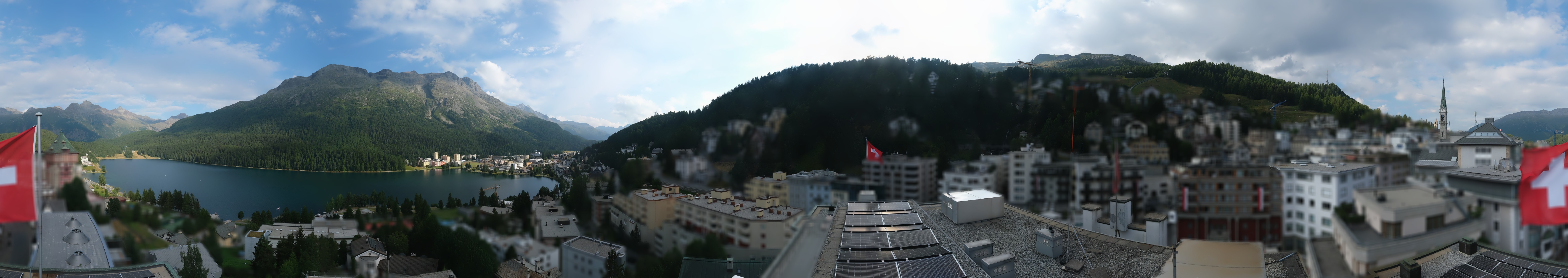 Archiv Foto Webcam St. Moritz Dorf II Ausblick Hotel Schweizerhof Richtung St. Moritz Bad
