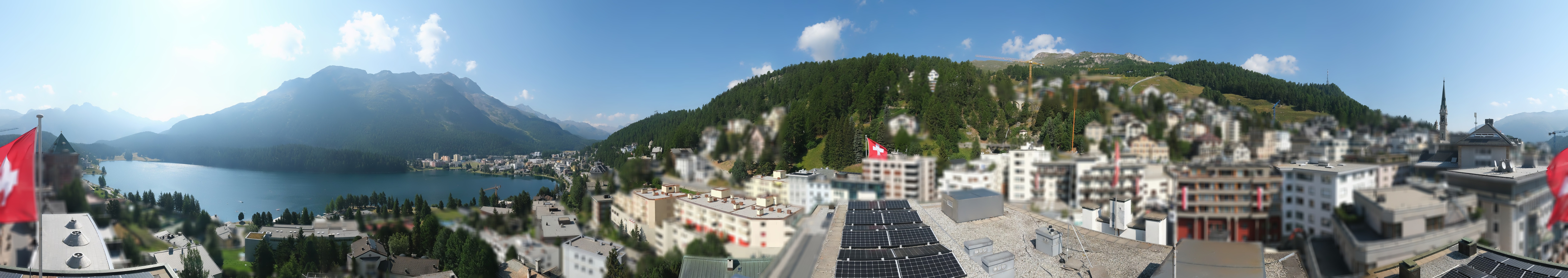 Archived image Webcam St. Moritz village II View from Hotel Schweizerhof towards St. Moritz Bad