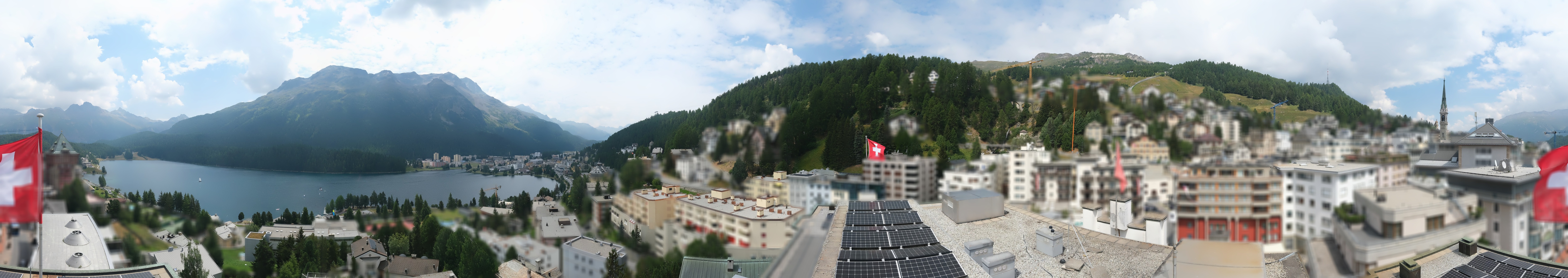 Archiv Foto Webcam St. Moritz Dorf II Ausblick Hotel Schweizerhof Richtung St. Moritz Bad