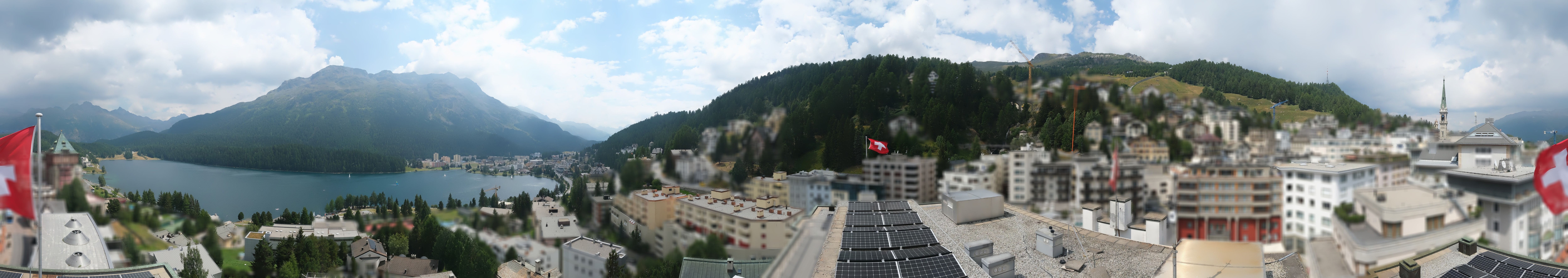 Archiv Foto Webcam St. Moritz Dorf II Ausblick Hotel Schweizerhof Richtung St. Moritz Bad