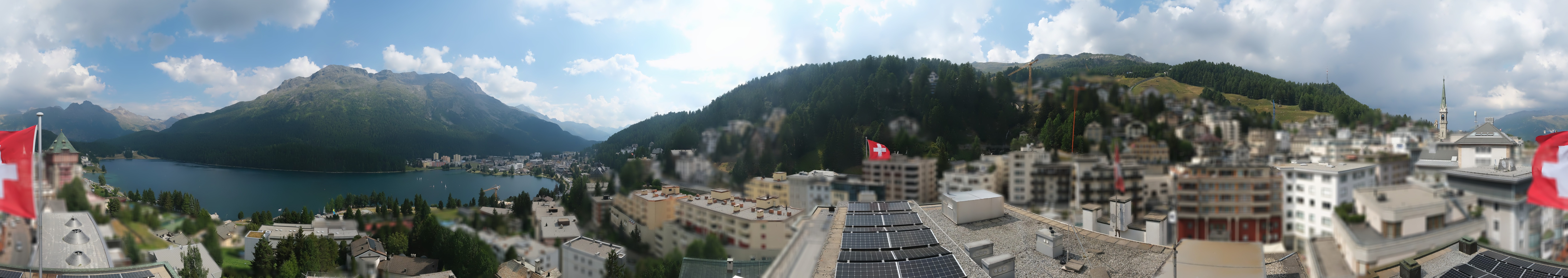 Archiv Foto Webcam St. Moritz Dorf II Ausblick Hotel Schweizerhof Richtung St. Moritz Bad