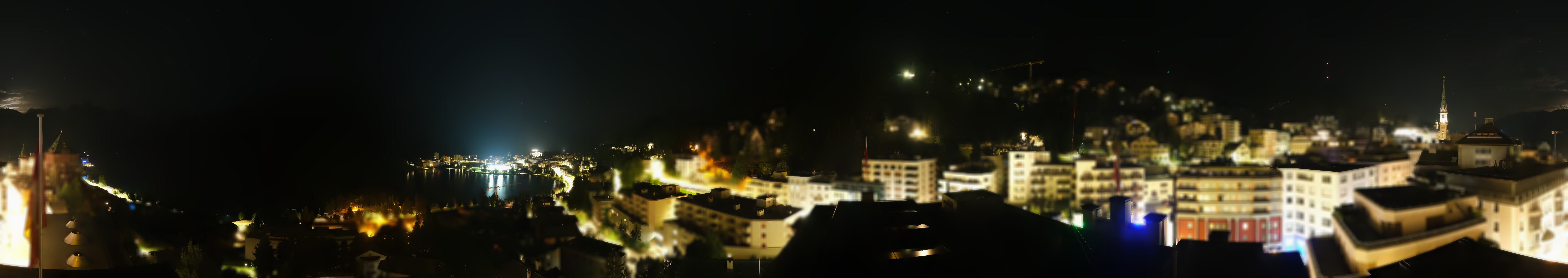 Archived image Webcam St. Moritz village II View from Hotel Schweizerhof towards St. Moritz Bad