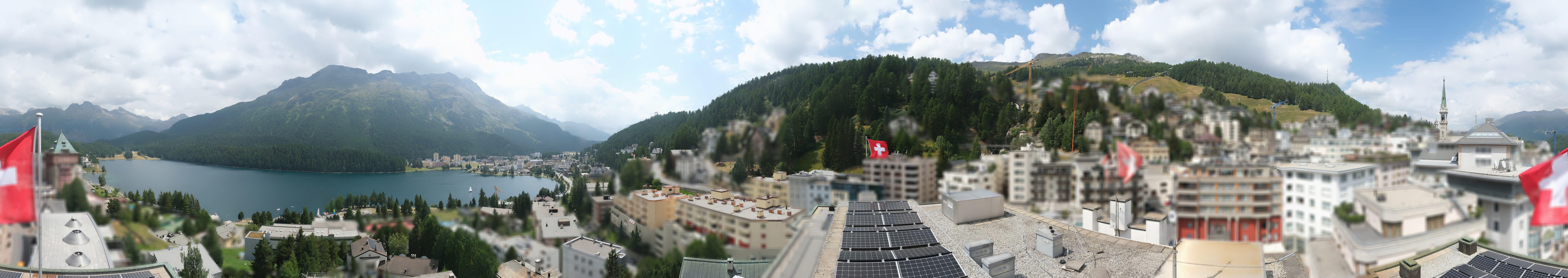 Archiv Foto Webcam St. Moritz Dorf II Ausblick Hotel Schweizerhof Richtung St. Moritz Bad