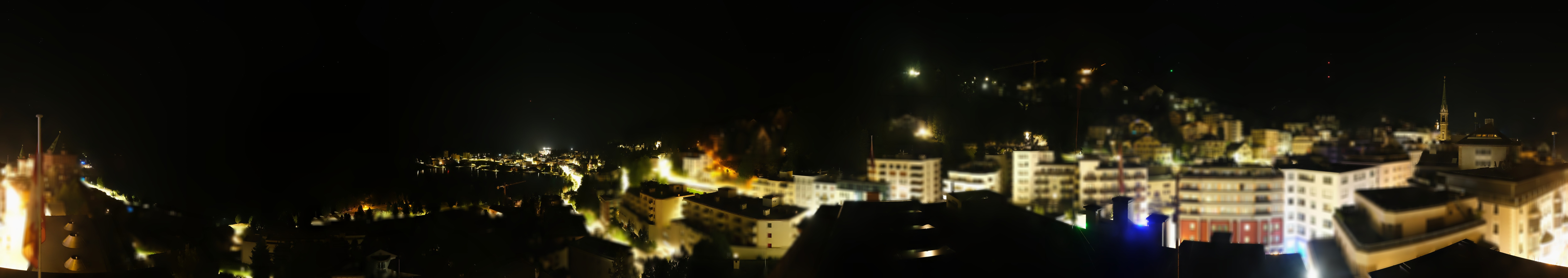 Archived image Webcam St. Moritz village II View from Hotel Schweizerhof towards St. Moritz Bad