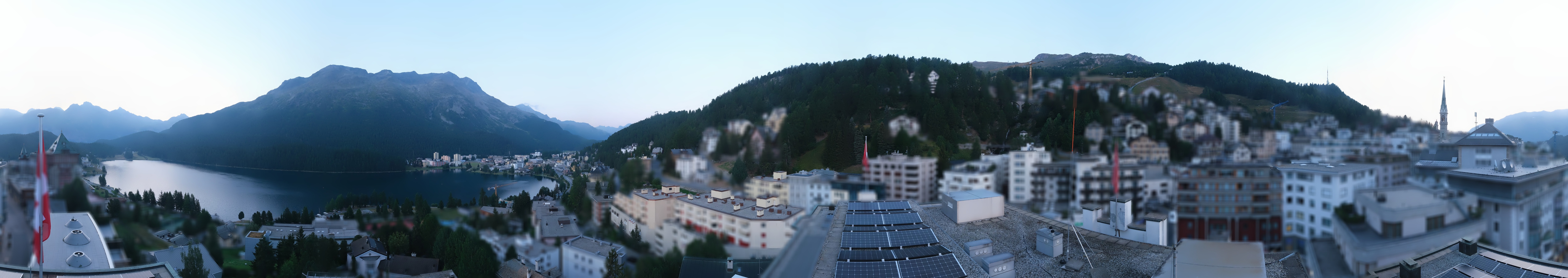 Archived image Webcam St. Moritz village II View from Hotel Schweizerhof towards St. Moritz Bad