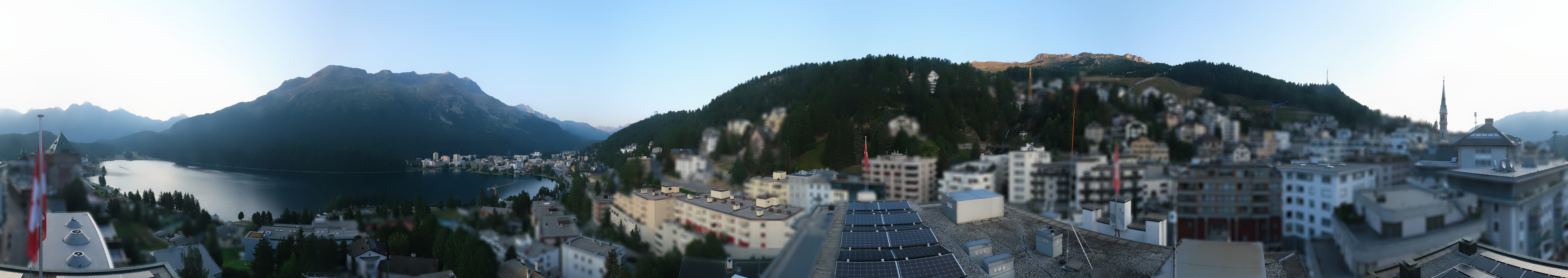 Archived image Webcam St. Moritz village II View from Hotel Schweizerhof towards St. Moritz Bad