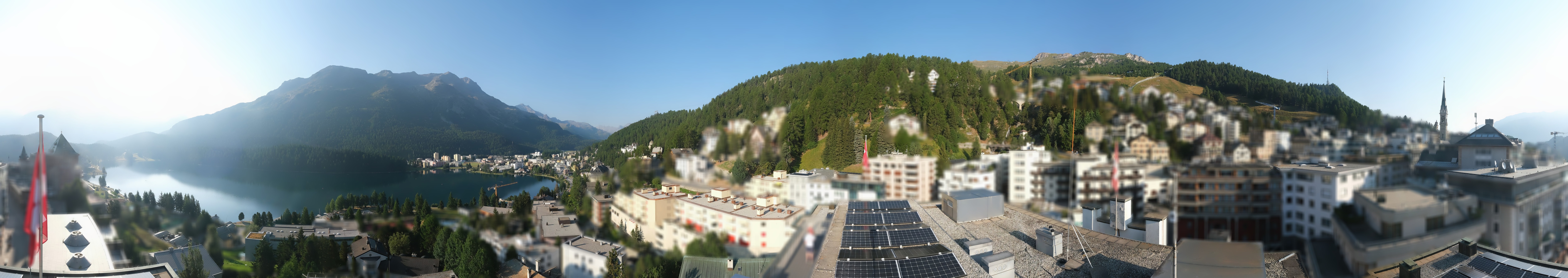 Archived image Webcam St. Moritz village II View from Hotel Schweizerhof towards St. Moritz Bad