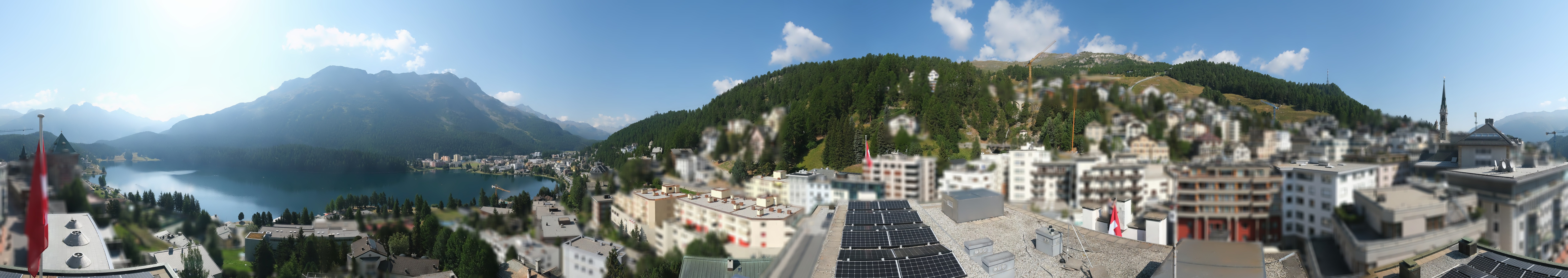 Archived image Webcam St. Moritz village II View from Hotel Schweizerhof towards St. Moritz Bad