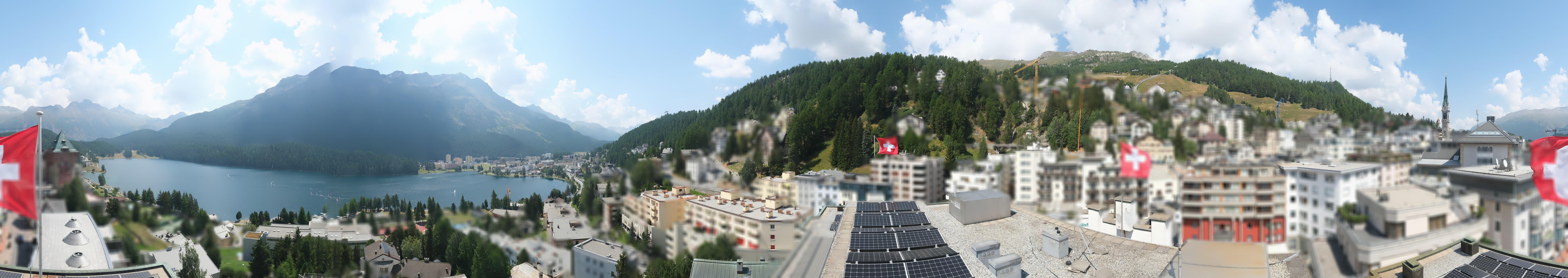 Archived image Webcam St. Moritz village II View from Hotel Schweizerhof towards St. Moritz Bad