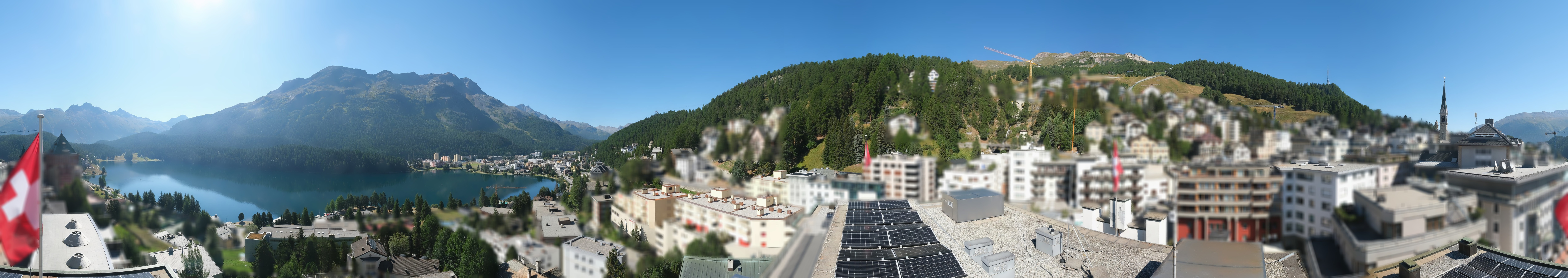 Archiv Foto Webcam St. Moritz Dorf II Ausblick Hotel Schweizerhof Richtung St. Moritz Bad