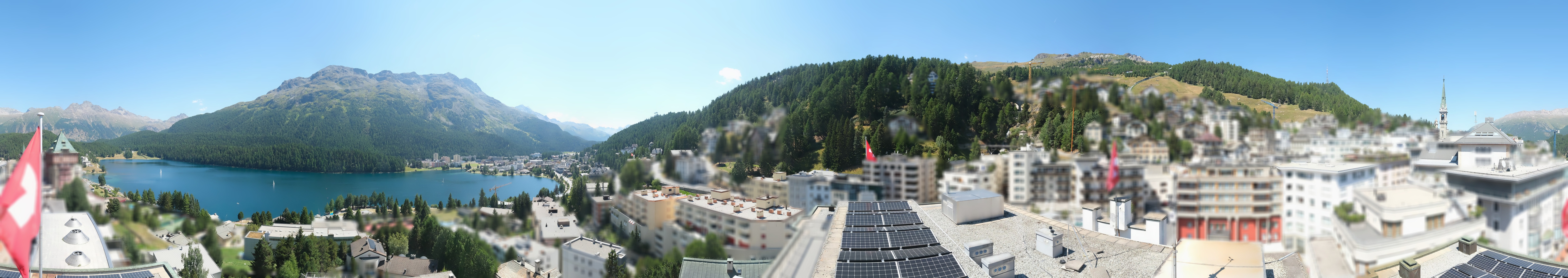 Archiv Foto Webcam St. Moritz Dorf II Ausblick Hotel Schweizerhof Richtung St. Moritz Bad