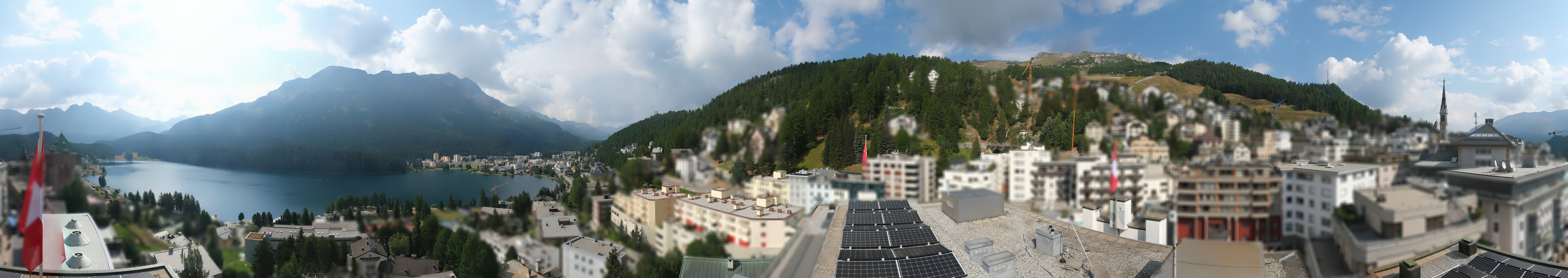Archiv Foto Webcam St. Moritz Dorf II Ausblick Hotel Schweizerhof Richtung St. Moritz Bad
