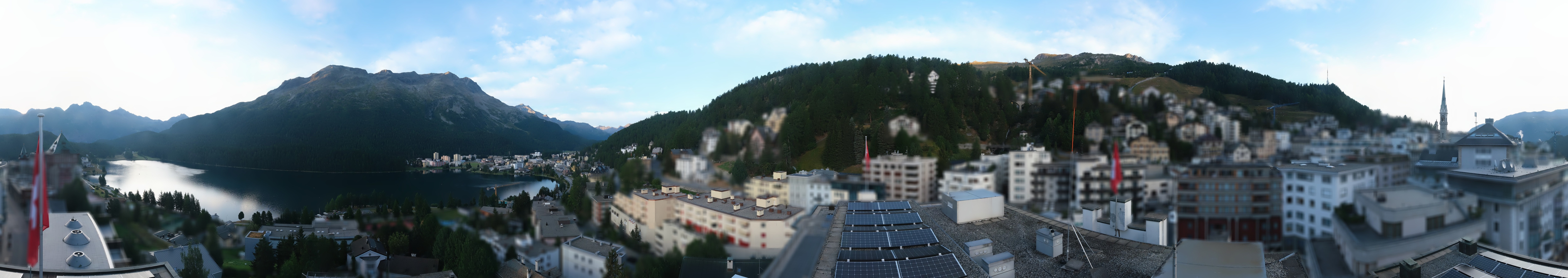 Archiv Foto Webcam St. Moritz Dorf II Ausblick Hotel Schweizerhof Richtung St. Moritz Bad