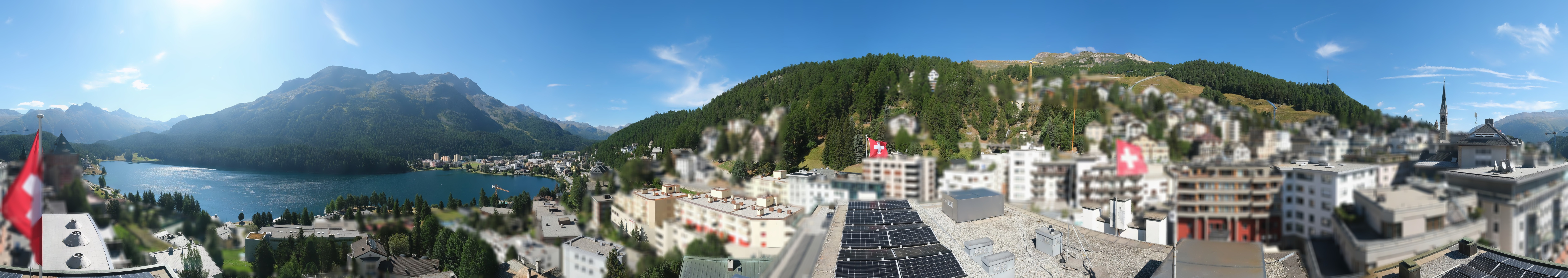 Archiv Foto Webcam St. Moritz Dorf II Ausblick Hotel Schweizerhof Richtung St. Moritz Bad