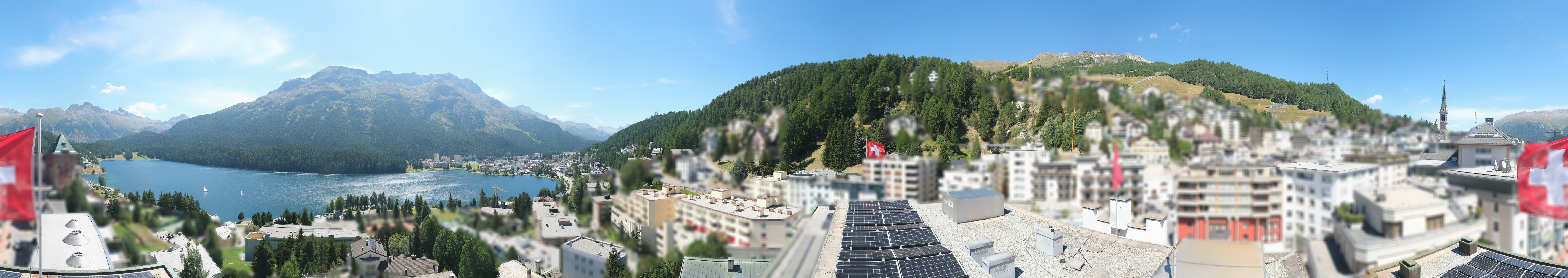 Archiv Foto Webcam St. Moritz Dorf II Ausblick Hotel Schweizerhof Richtung St. Moritz Bad