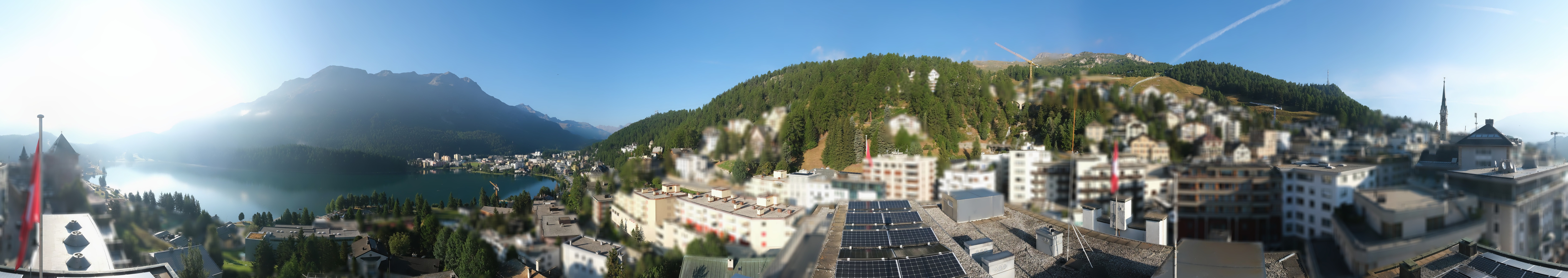 Archiv Foto Webcam St. Moritz Dorf II Ausblick Hotel Schweizerhof Richtung St. Moritz Bad
