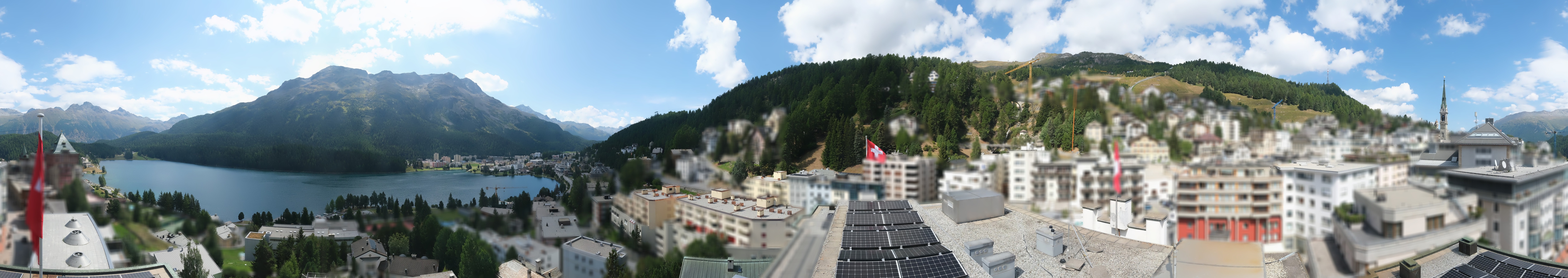 Archiv Foto Webcam St. Moritz Dorf II Ausblick Hotel Schweizerhof Richtung St. Moritz Bad