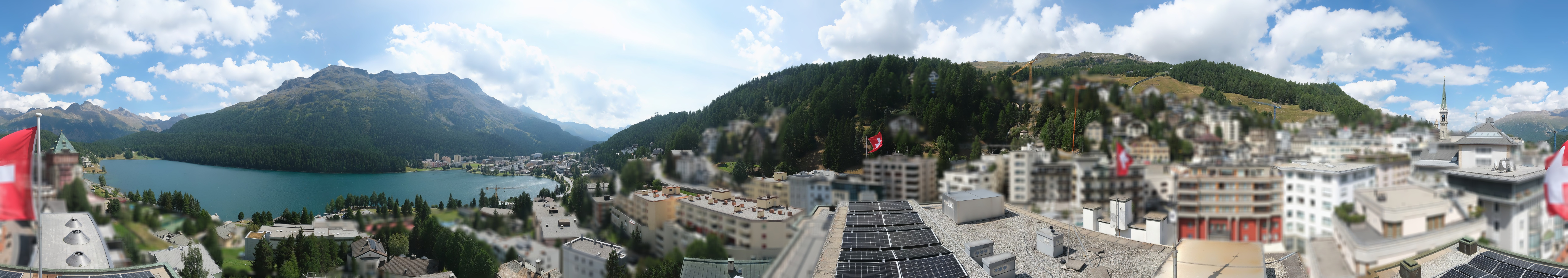 Archiv Foto Webcam St. Moritz Dorf II Ausblick Hotel Schweizerhof Richtung St. Moritz Bad