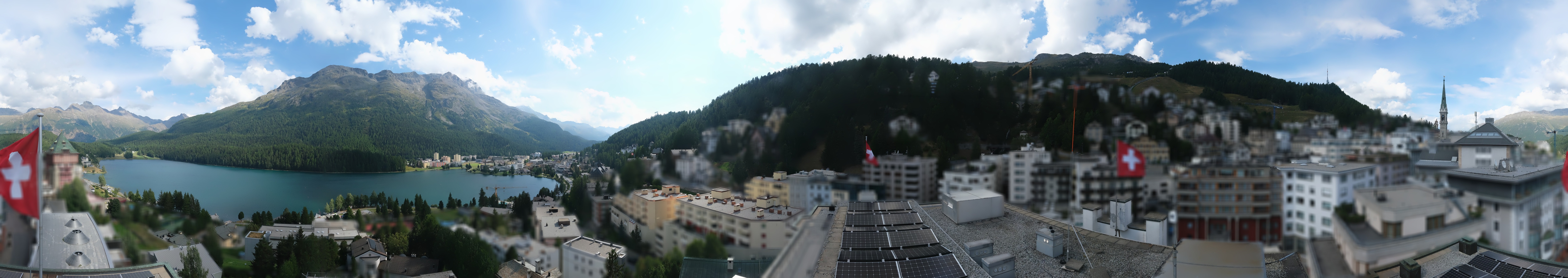Archiv Foto Webcam St. Moritz Dorf II Ausblick Hotel Schweizerhof Richtung St. Moritz Bad