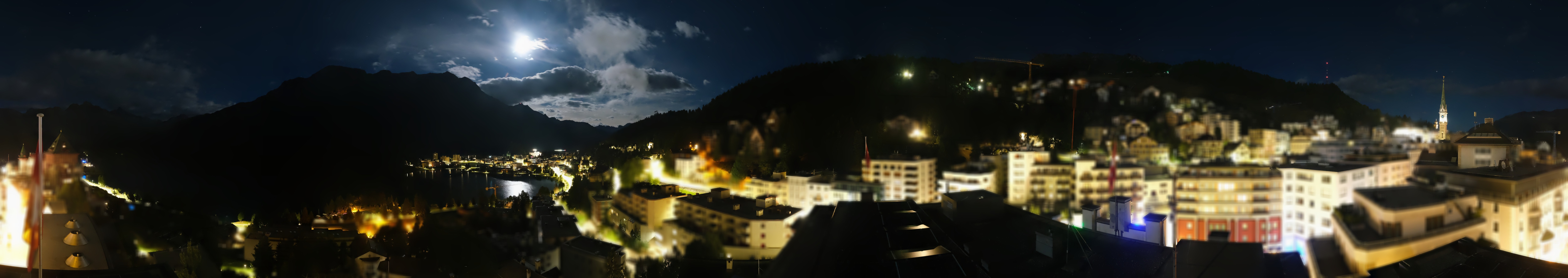 Archived image Webcam St. Moritz village II View from Hotel Schweizerhof towards St. Moritz Bad