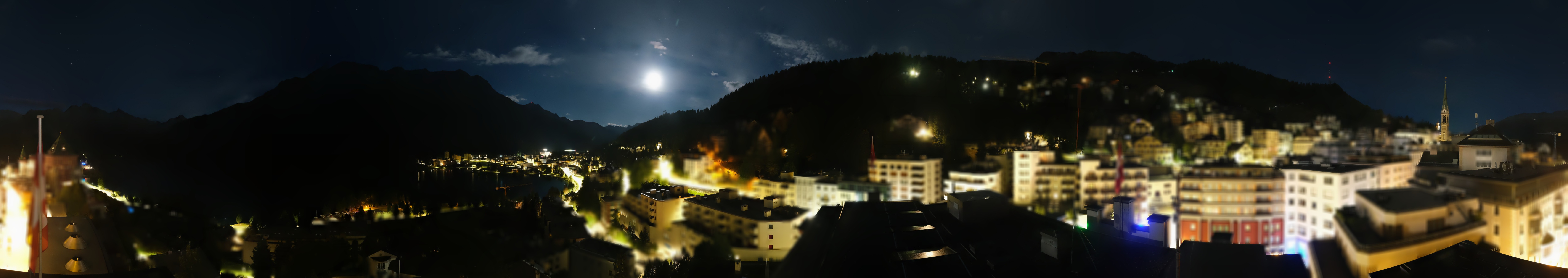 Archived image Webcam St. Moritz village II View from Hotel Schweizerhof towards St. Moritz Bad