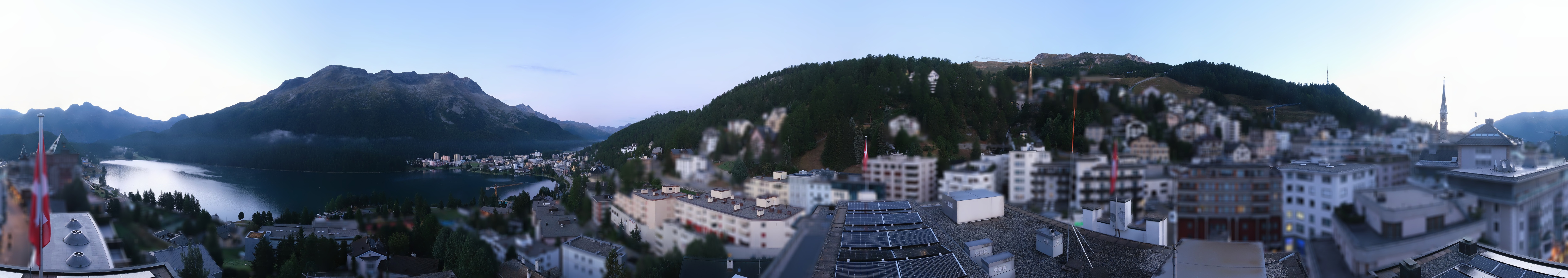 Archived image Webcam St. Moritz village II View from Hotel Schweizerhof towards St. Moritz Bad