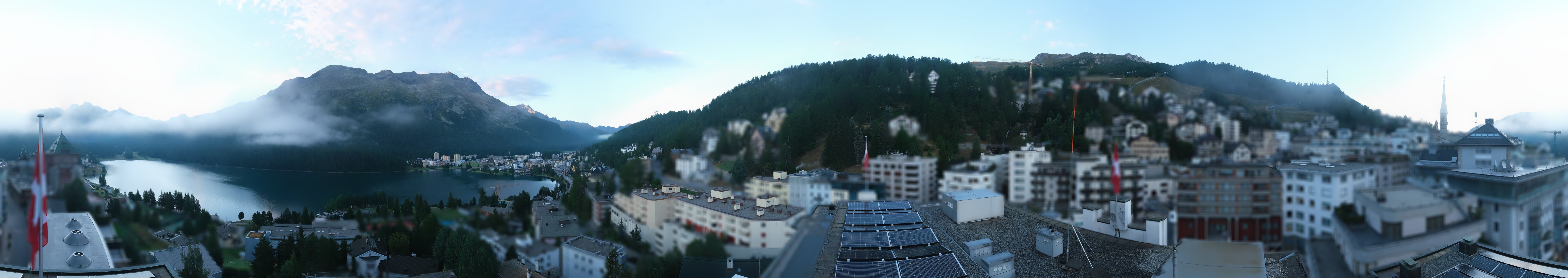 Archived image Webcam St. Moritz village II View from Hotel Schweizerhof towards St. Moritz Bad